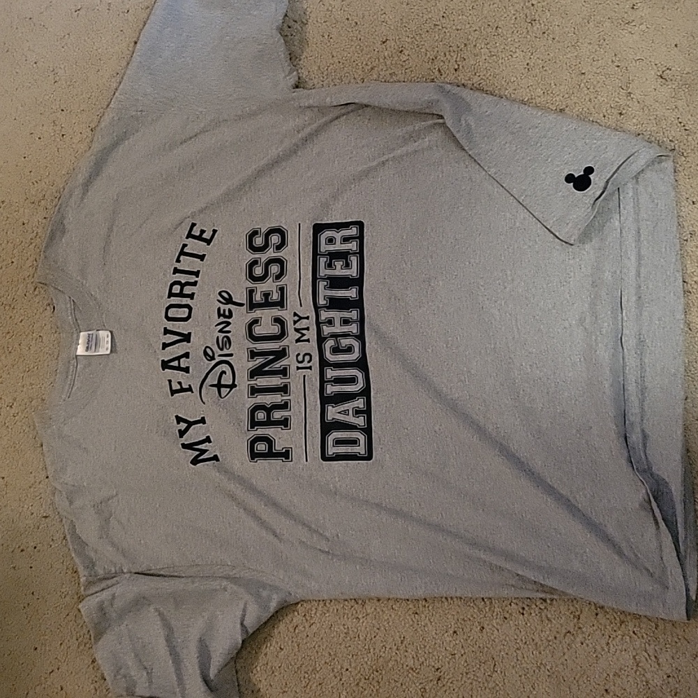 EUC Used 3XLT XXXLT Disney Princess Daughter Grey Custom T-Shirt